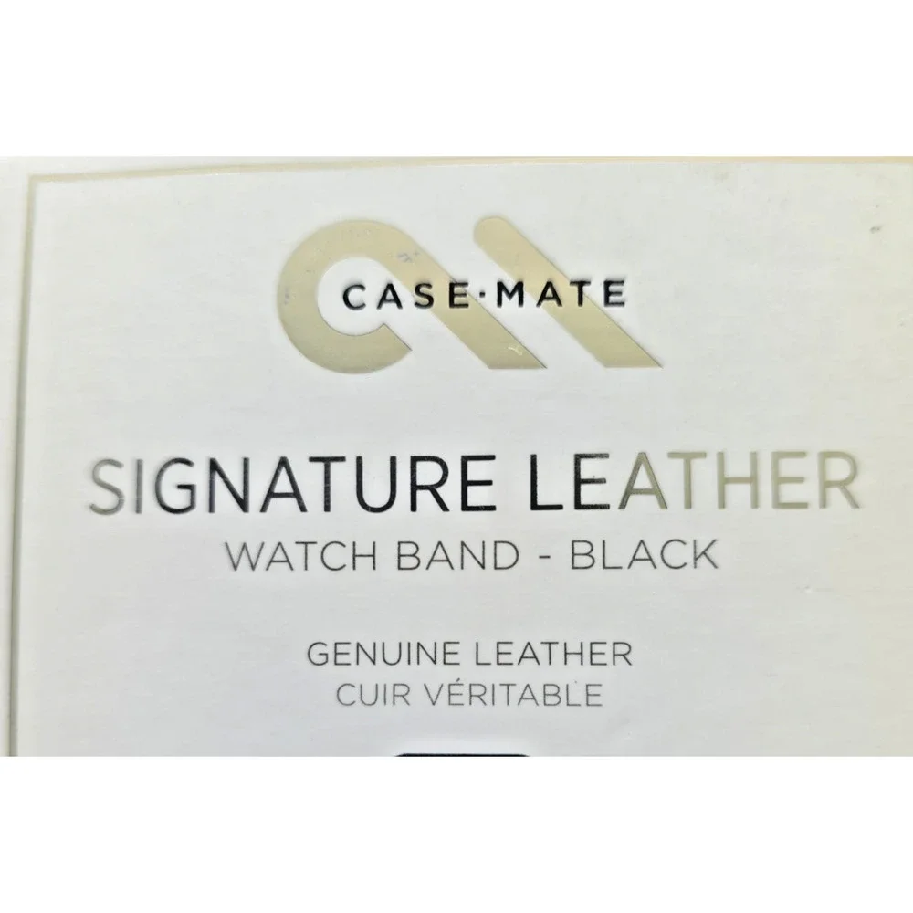 Apple Watch Black Leather Band, 42 mm, For Series 1, 2, 3 & Series 4, New In Box